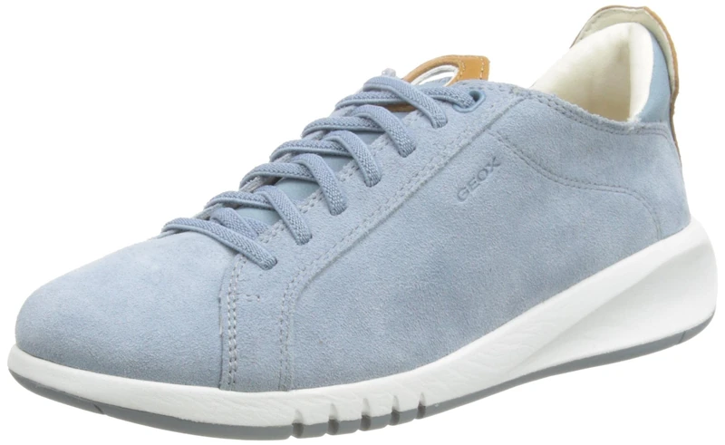 Geox Women's D Aerantis Sneaker, Lt Sky Camel, 3 UK