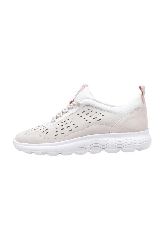 Geox Women's D Spherica Sneaker, Off White, 5 UK