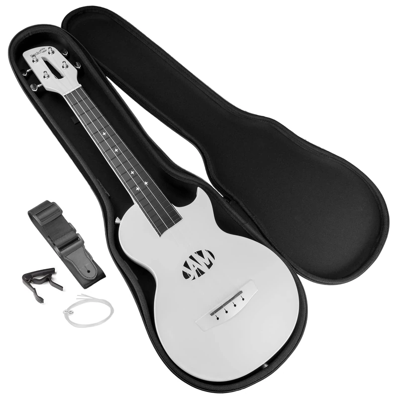 RockJam Carbon Fibre Ukulele with Case, Capo & Strap