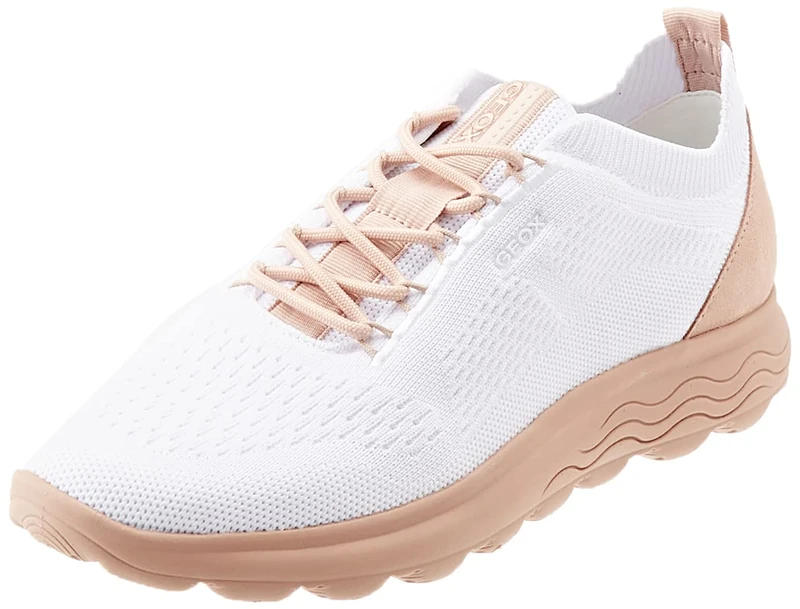 Geox Women's D Spherica ASneaker, Off White Nude, 8 UK