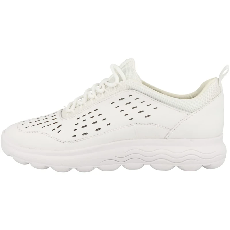 Geox Girls' D Spherica Trainers, White, 7 UK