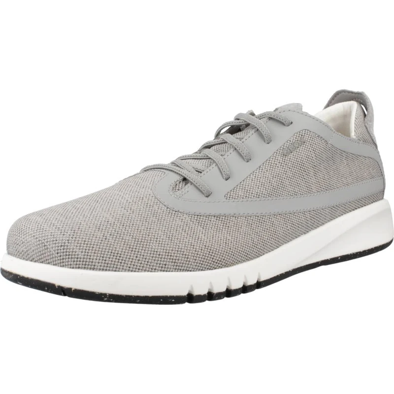 Geox Men's U Aerantis Low-Top Sneakers, Grey (Lt Grey), 6.5 UK