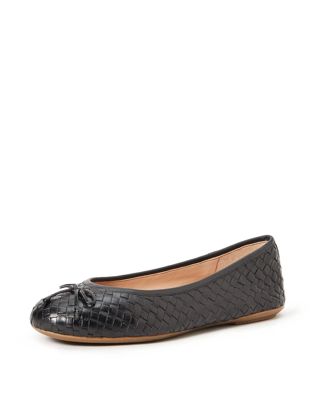 Geox Women's D Palmaria Ballet Flat, Black, 2 UK