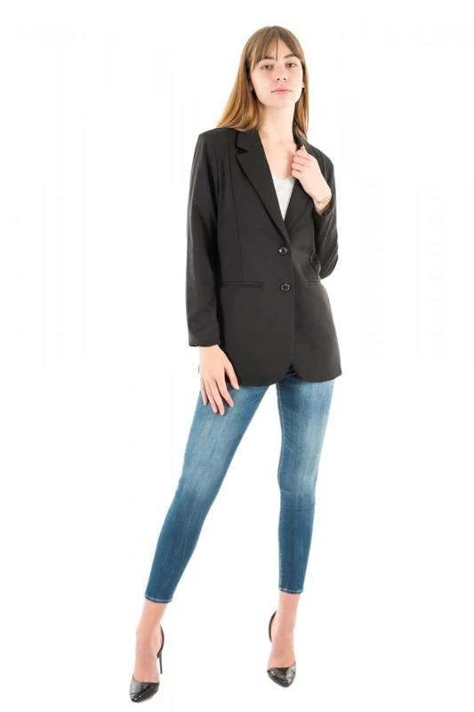ICHI Women's IHKATE SUS Oversize BL Casual Blazer, 194008/Black, S, 194008/Black., S