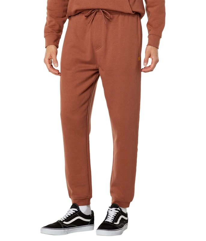 Hurley Men's OAO Solid Summer Fleece Jogger Pants, Zion Rust, M - Image 1