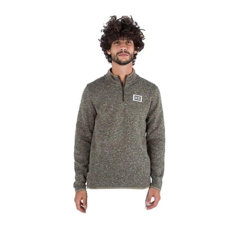 Hurley Men's Ridgeline 1/4 Zip Table T-Shirt, Cargo, XL