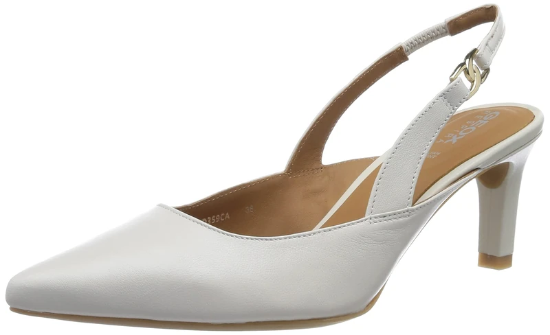 Geox Women's D Bibbiana Pump, Off White, 4 UK