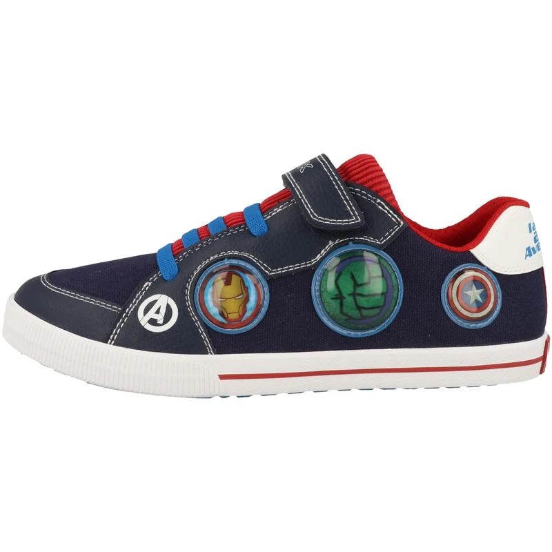 Geox Boys' J Kilwi Boy Trainers, Navy red, 7 UK