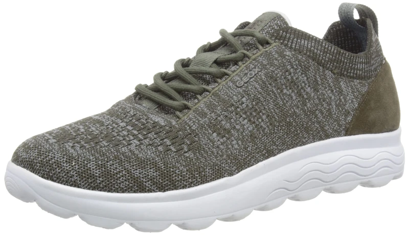 Geox Men's U Spherica A Trainers, Military, 42 EU Schmal