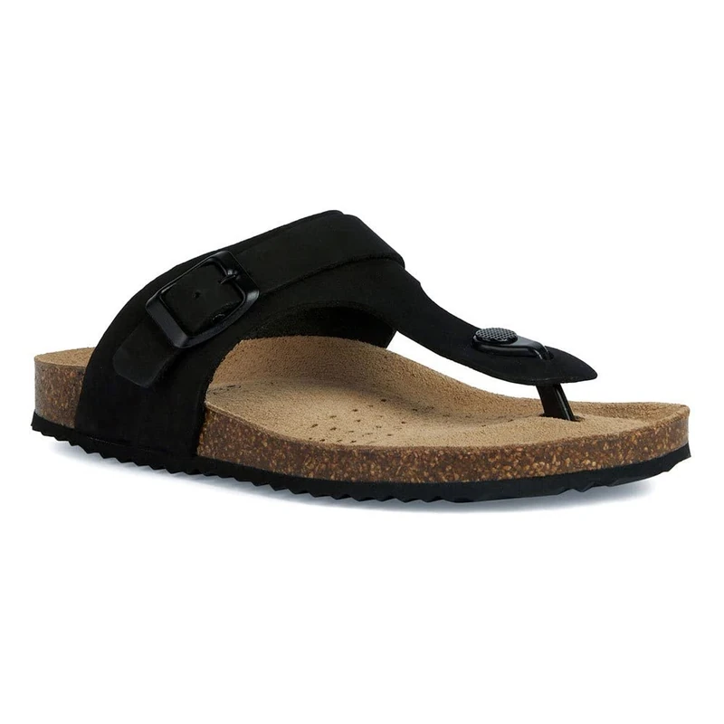 Geox Women's D Brionia Sandal, black, 7 UK