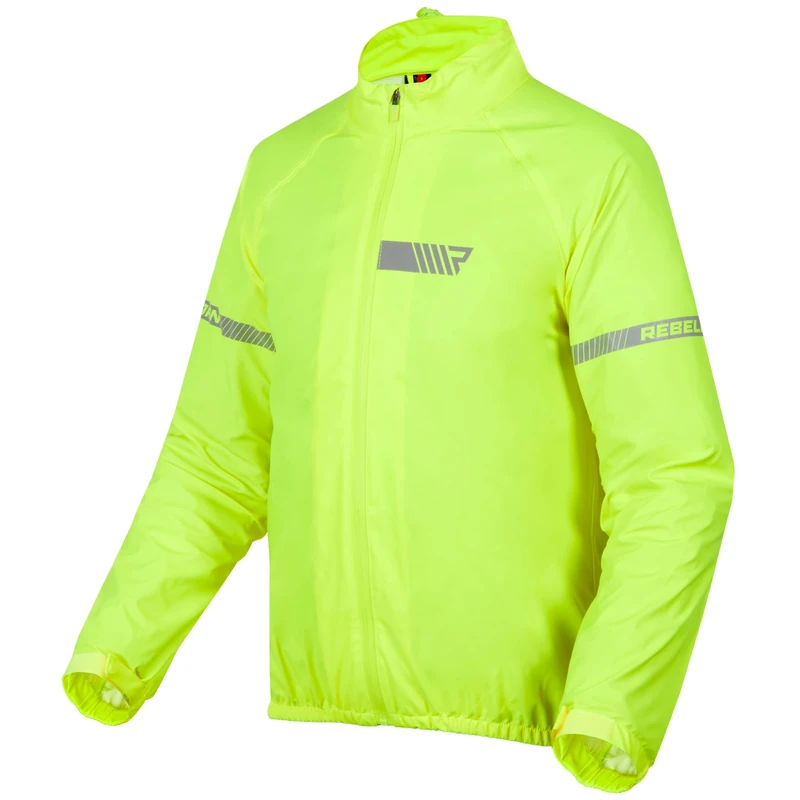 REBELHORN Ocean Motorcycle rain Jacket, Fluo Yellow, XL