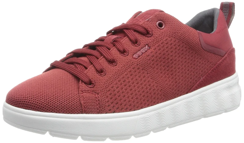 Geox Men's U Spherica Ec4 Sneaker, dk red, 10.5 UK