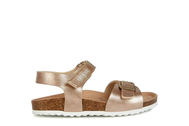 Geox Girls J Adriel C Sandal, Rose Gold, 9 UK Child