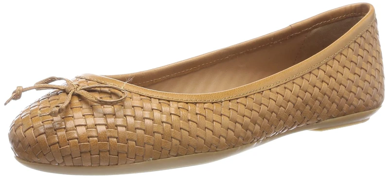 Geox Women's D Palmaria Ballet Flat, Brown, 4 UK