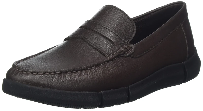 Geox Men's U Ascanio Moccasin - Dark Brown - Size 7 UK
