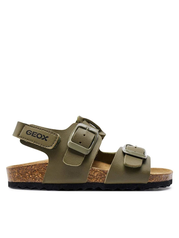 Geox J Ghita Boy Sandal, Military, 2.5 UK