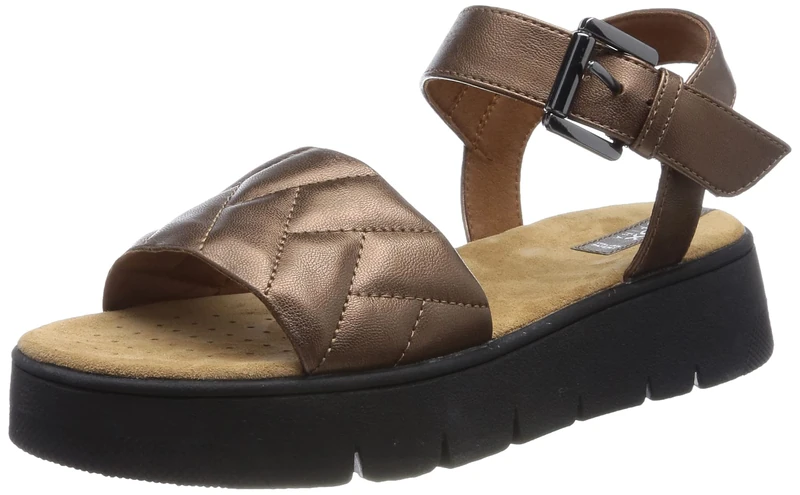 Geox D Dandra 40 Sandal, Bronze, 2.5 UK