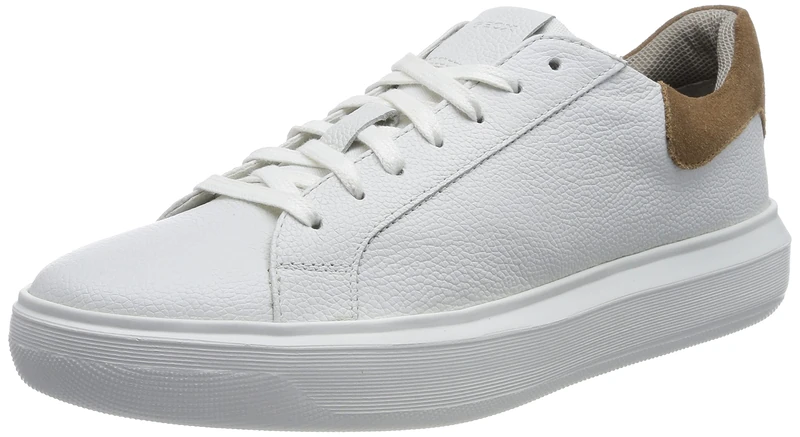 Geox Men's U Deiven DSneaker, White Biscuit, 10 UK