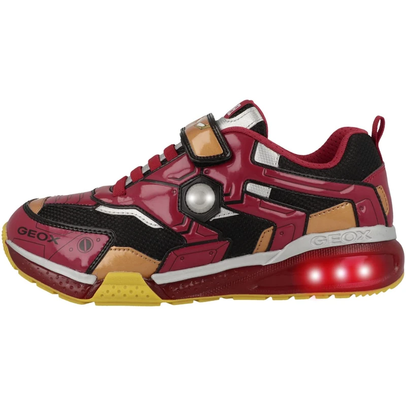 Geox Boys' J Bayonyc Boy Trainers, Black Red A, 5 UK
