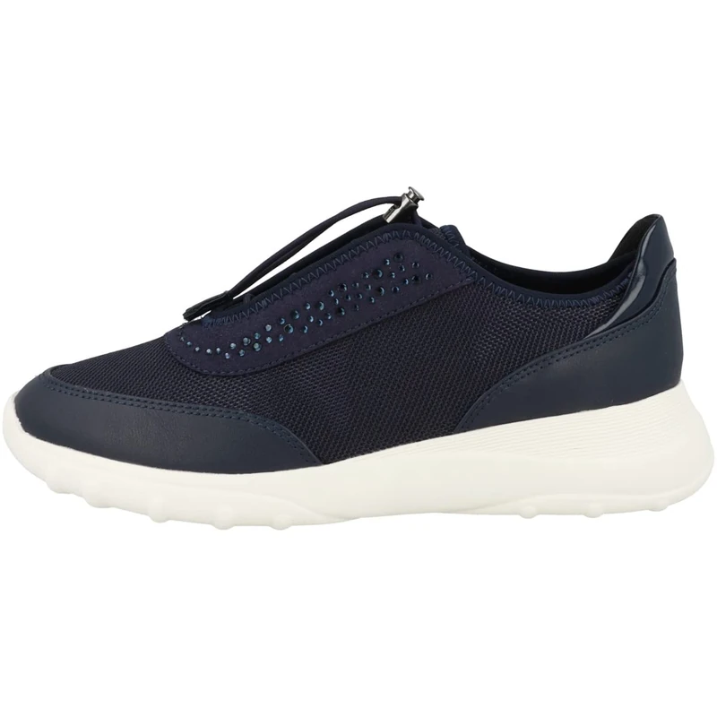 Geox Women's D Alleniee Sneaker, Dk Jeans Navy, 3 UK