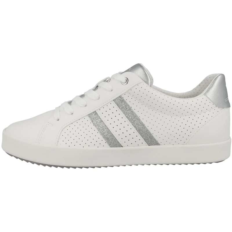 Geox Women's D Blomiee Trainers, Optic White Silver, 5 UK