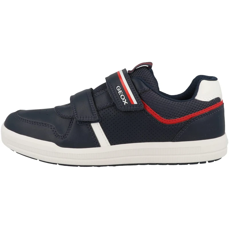 Geox Boy's J Arzach Boy Trainers, Navy red, 8.5 UK