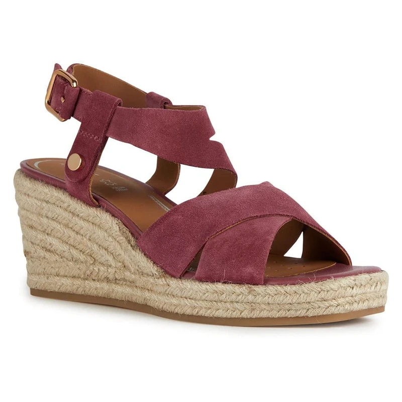 Geox Girls' D Panarea Espadrille Wedge Sandal, Cyclamen, 7 UK - Image 1