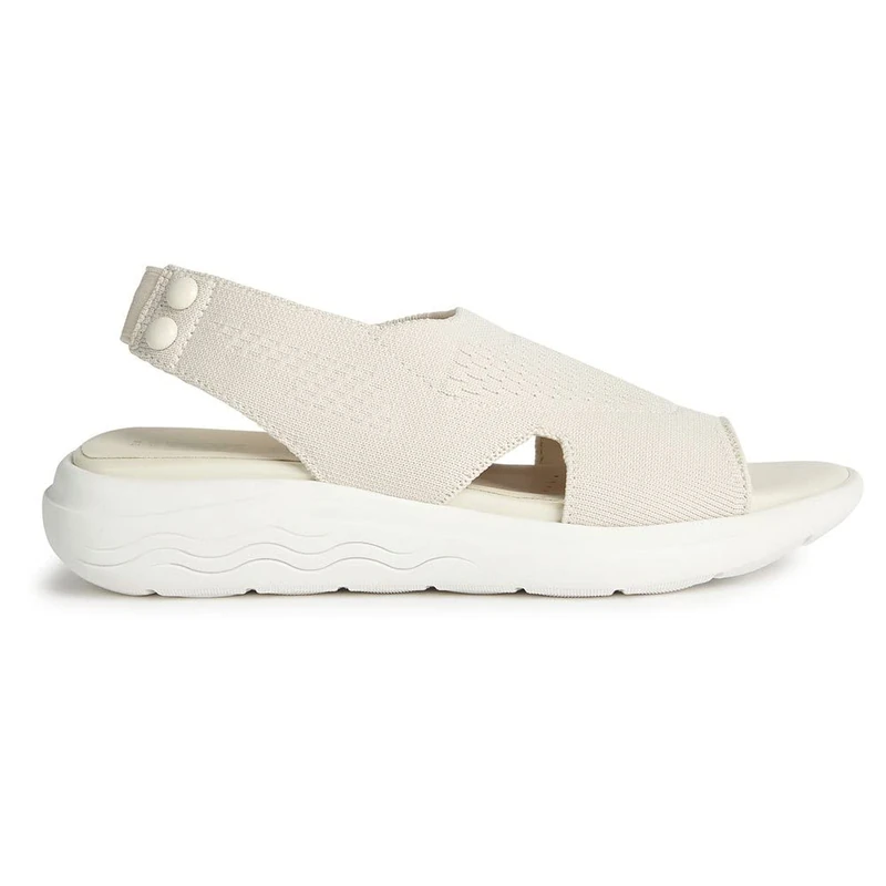 Geox Women's D Spherica Ec5 Sandal, Off White, 5 UK