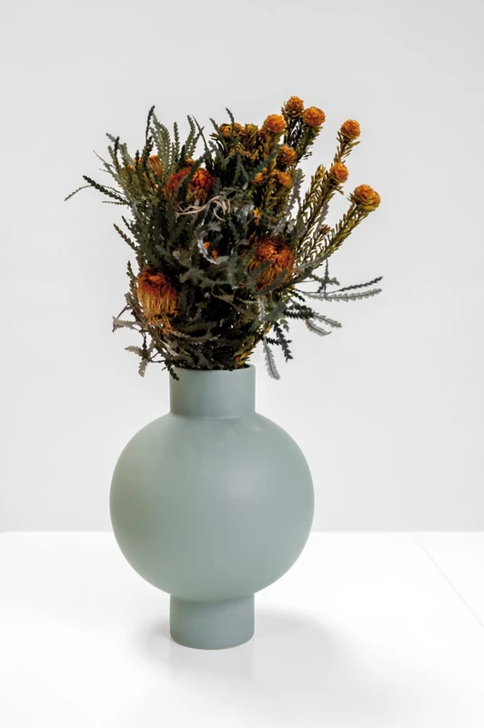 Intempora Ceramic Vase, 26 cm, Green/Grey - Image 1