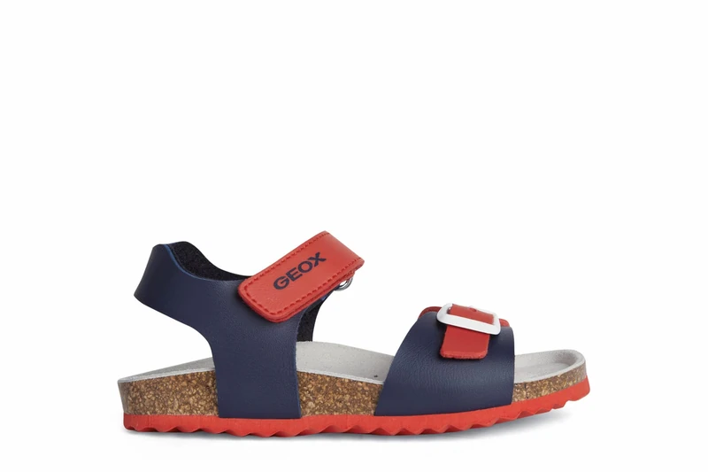 Geox Men's J Ghita Boy Sandal, Navy Red, 12.5 UK Narrow