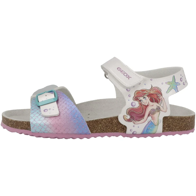 Geox Adriel Girls Sandal, White Aquamarine, 35 EU, White Aquamarine, 2.5 UK