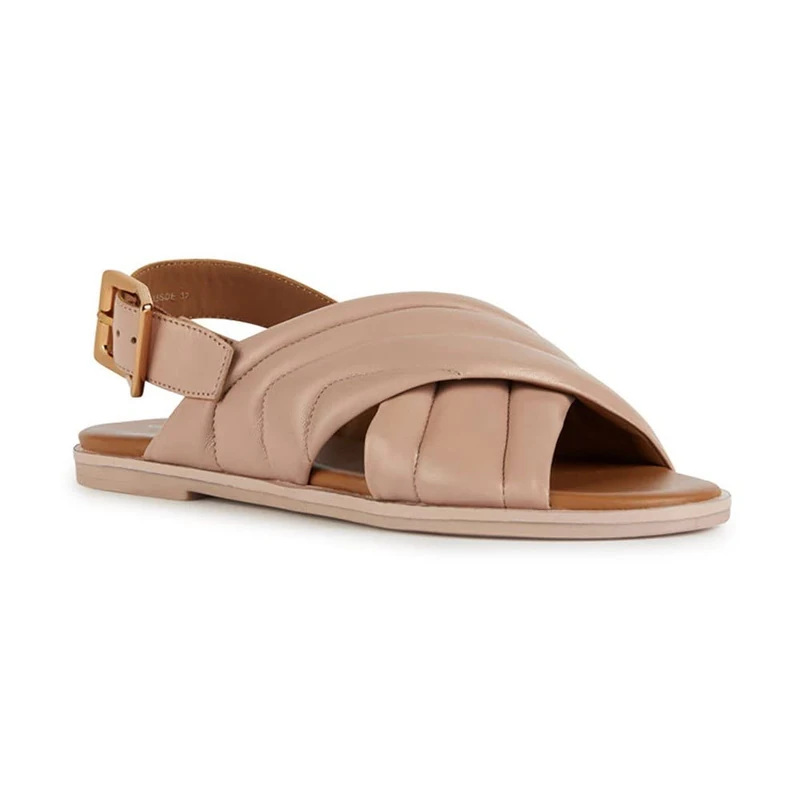Geox D Naileen Flat Sandal, Nude, 3 UK