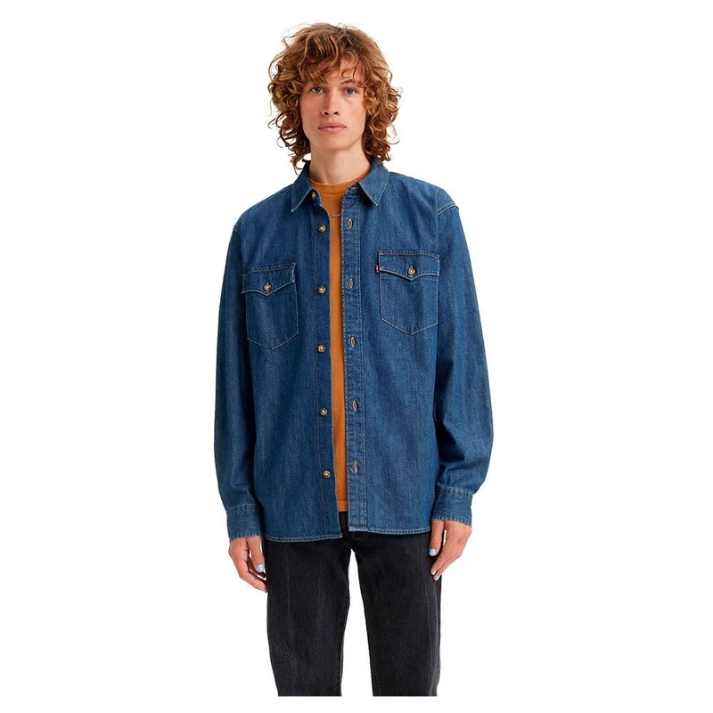 Levi's Men's Relaxed Fit Western Shirt Shirt, Revere, S