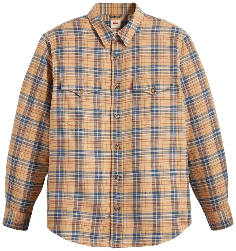 Levi's Men's Relaxed Fit Western Shirt, Krishan Plaid Lark, XS