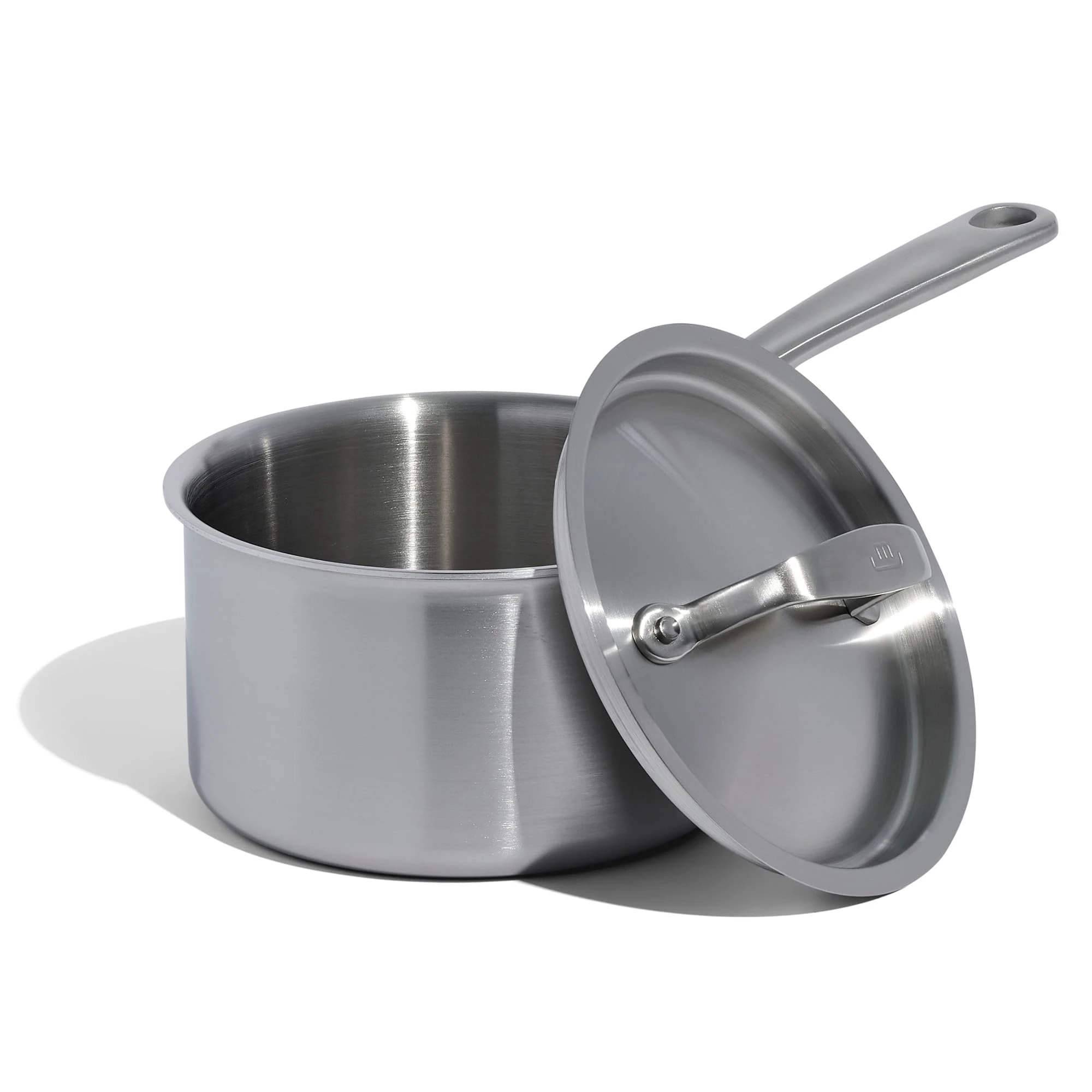 Made In Cookware - 2 Quart Stainless Steel Saucepan with Lid - 5 Ply Stainless Clad Sauce Pan - Professional Cookware - Made in Italy - Induction Compatible