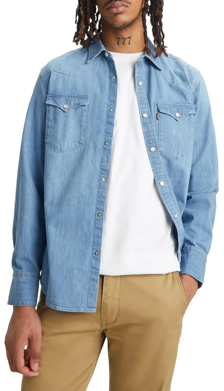 Levi's Men's Barstow Western Standard Woven shirts, Esta Noche, L
