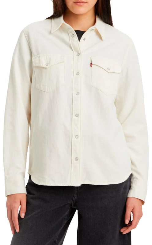 Levi's Women's Iconic Western Shirt, Ecru Crew 4, L