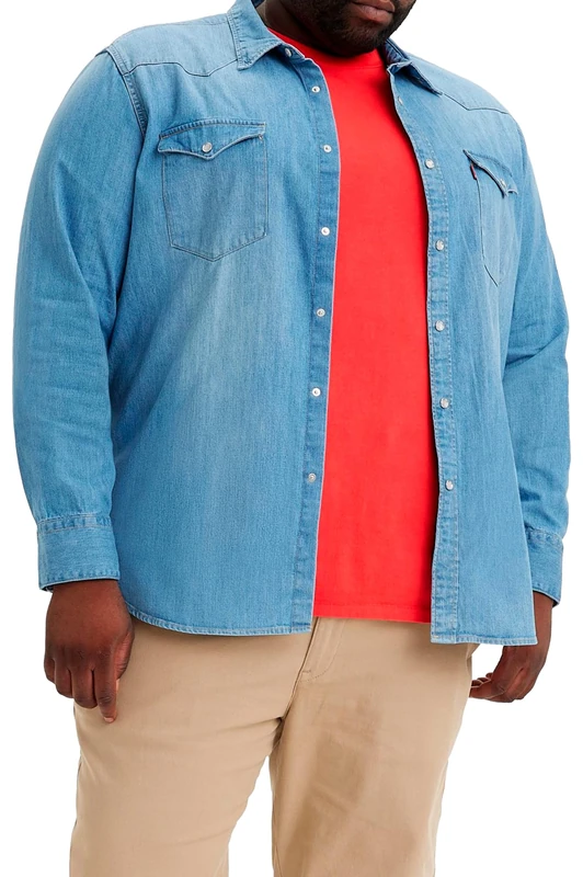 Levi's Men's Big & Tall Barstow Western Shirt, Esta Noche, 1XL
