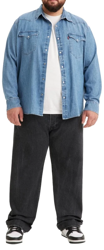 Levi's Men's 501 Original Fit Big & Tall Jeans, Crash Courses, 50W / 32L