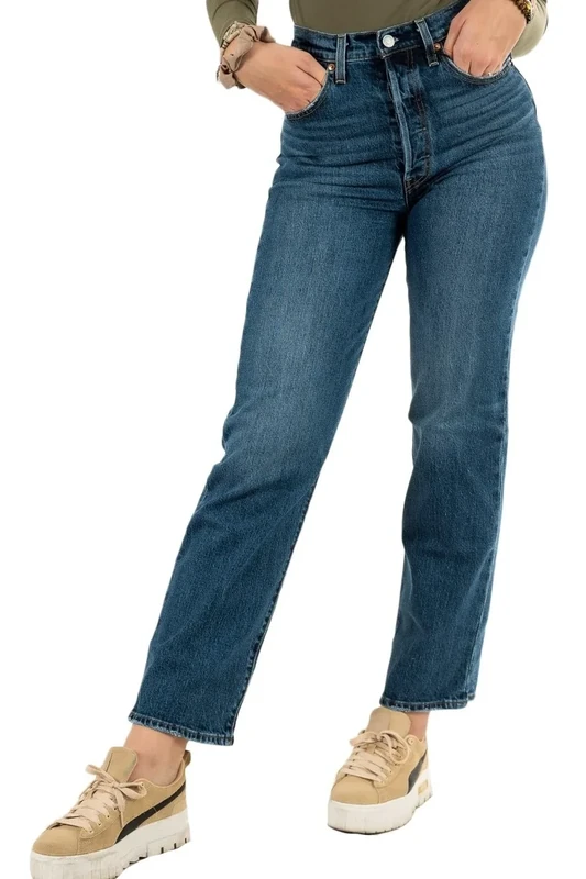 Levi's Women's Plus Size Ribcage Straight Ankle Jeans, Valley View, 16 M