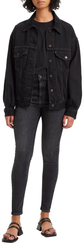 Levi's Women's 720 High Rise Super Skinny Jeans, Black Mustang, 24W / 28L