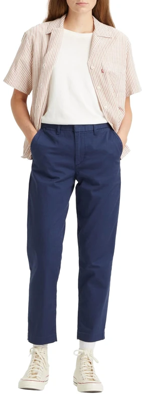 Levi's Women's Essential Chino Pants, Black Iris Twill, 29W / 29L