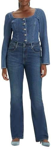 Levi's 725 High Rise Bootcut Women's Jeans, Blue Wave Dark, 27W / 34L