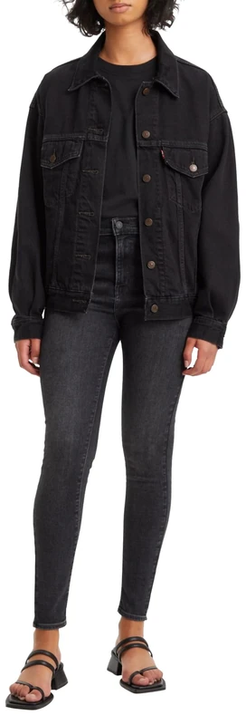 Levi's Women's 720 High Rise Super Skinny Jeans, Black Mustang, 24W / 30L