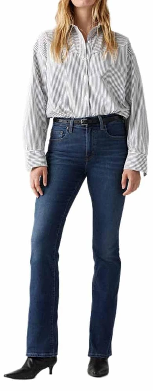 Levi's 725 High Rise Bootcut Women's Jeans, Blue Wave Dark, 31W / 34L