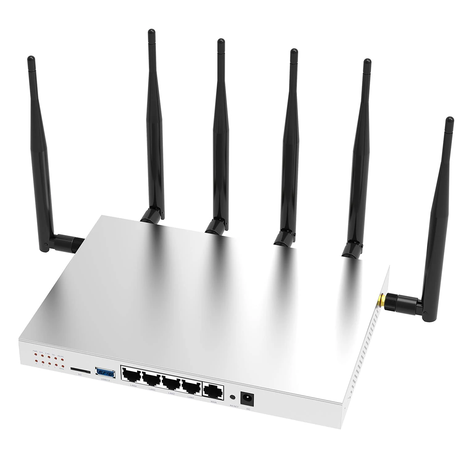 Zbtlink 5G LTE Router with Dual SIM Card Slot Unlocked, MU-MIMO Dual Band WiFi 6 Cellular Router with All Gigabit Ports and USB 3.0, 8 x 5dBi Antennas, Easy MESH (4G dual frequency gigabit)