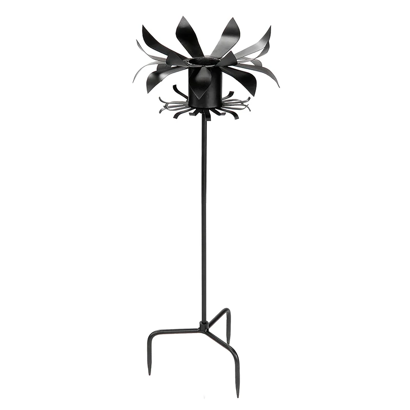 Achla Designs 131-1012 Petals Gazing Globe Stand, Black Powdercoat Finish