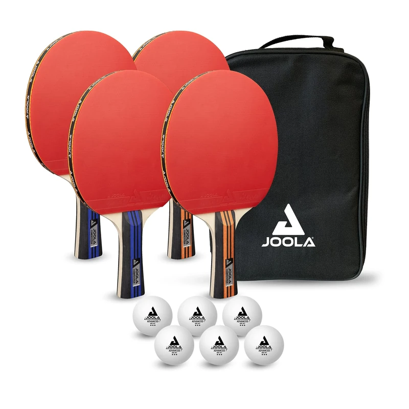 JOOLA Family Advanced Table Tennis Set – 4 Paddles, 8 Balls & Carry Case for Fun Family Play - Image 1
