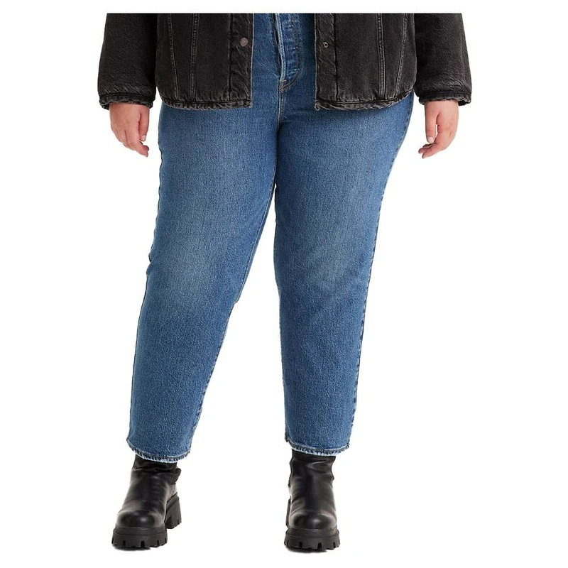 Levi's Plus Size Ribcage Women's straight ank, Dark Indigo - Worn in, 20W UK