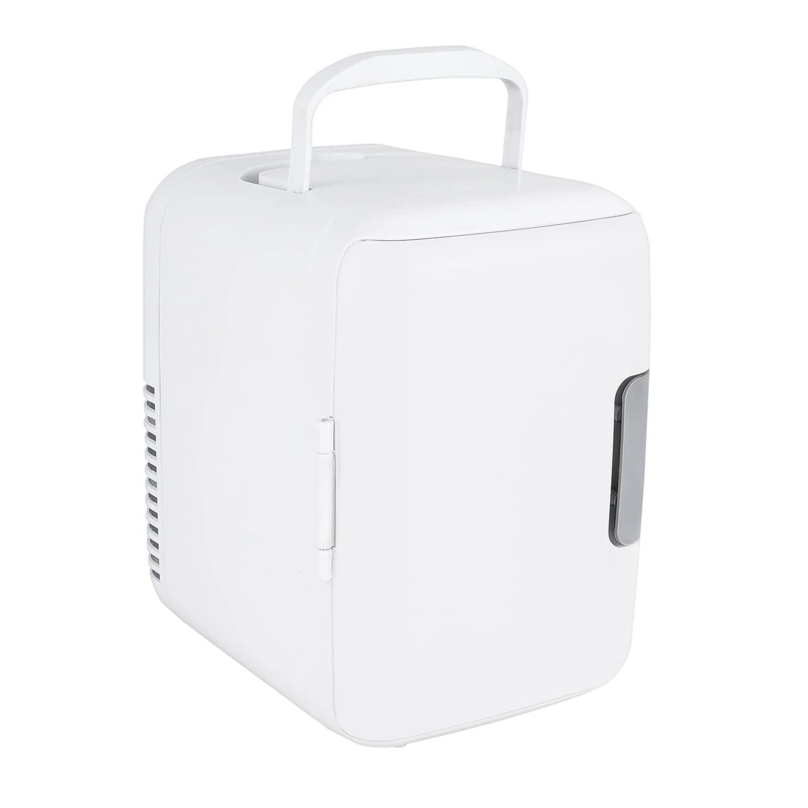 Trintion Mini Refrigerator 4L 6 Can Small Fridge Compact Portable Cold Room Low Noise Refrigerator for Cosmetics Food Bedroom Office Travel (White)